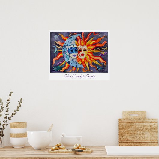 Celestial Comedy en tragedie Poster (Keuken)