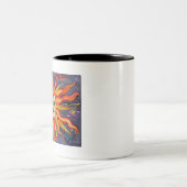 Celestial Comedy en tragedie Tweekleurige Koffiemok (Center)