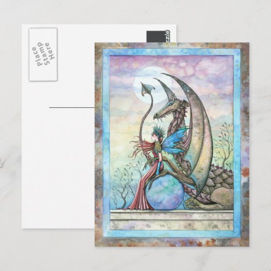Celestial Compainions Fairy en Dragon Briefkaart (Voorkant / Achterkant)