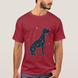 Celestial Companion: Sterrensilhouet T-shirt