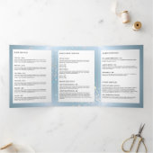 Celestial Confetti Glow Blue Beauty Brochure Drieluik Kaart (Binnen)