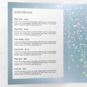 Celestial Confetti Glow Blue Beauty Brochure Drieluik Kaart (Binnenzijde eerst)