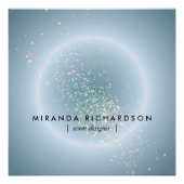 Celestial Confetti Glow Blue Perfect Poster (Voorkant)