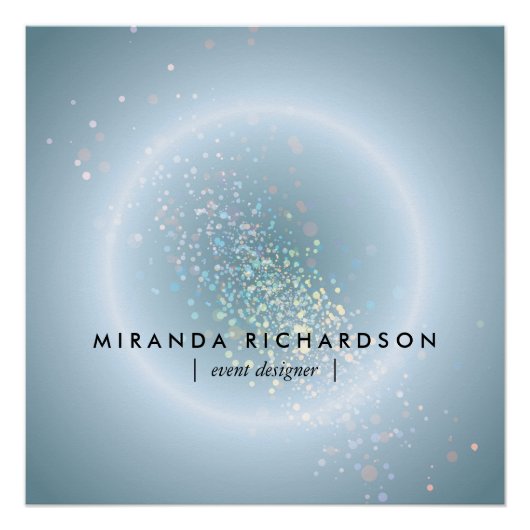 Celestial Confetti Glow Blue Perfect Poster (Voorkant)