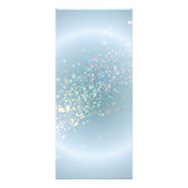 Celestial Confetti Glow Blue Reclamekaart (Achterkant)