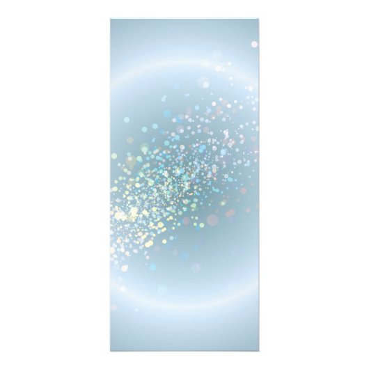Celestial Confetti Glow Blue Reclamekaart (Achterkant)