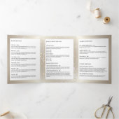 Celestial Confetti Glow Gold Beauty Brochure Drieluik Kaart (Binnen)