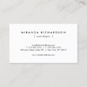 Celestial Confetti Glow Gold Event Planner Visitekaartje (Achterkant)