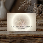 Celestial Confetti Glow Gold Event Planner Visitekaartje