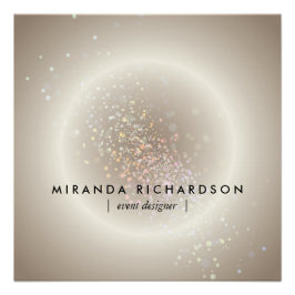 Celestial Confetti Glow Gold Perfect Poster