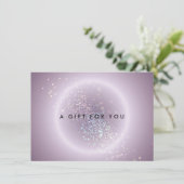 Celestial Confetti Glow Paarse Cadeaubon (Staand voorkant)