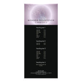 Celestial Confetti Glow Paarse Reclamekaart (Voorkant)