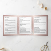 Celestial Confetti Glow Pink Beauty Brochure Drieluik Kaart (Binnen)