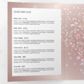 Celestial Confetti Glow Pink Beauty Brochure Drieluik Kaart (Binnenzijde eerst)