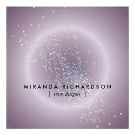 Celestial Confetti Glow Purple Perfect Poster