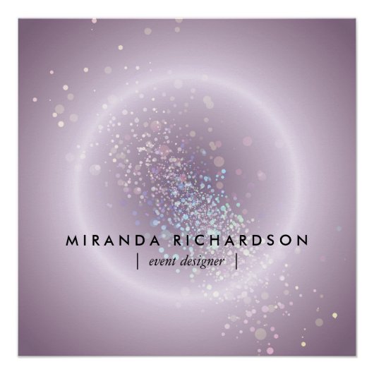 Celestial Confetti Glow Purple Perfect Poster (Voorkant)