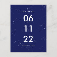 Celestial Constellation Blue Stars Bewaar de datum