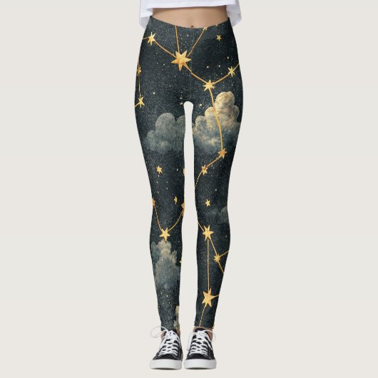 Celestial Constellation Star Pattern (1) Leggings (Voorkant)