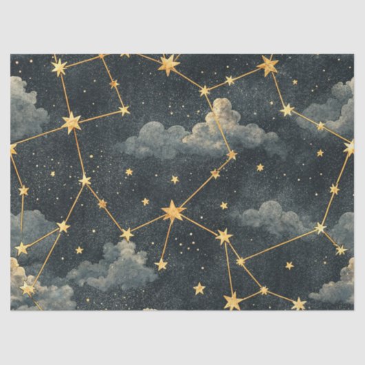 Celestial Constellation Star Pattern (1) Tissuepapier (Voorkant)