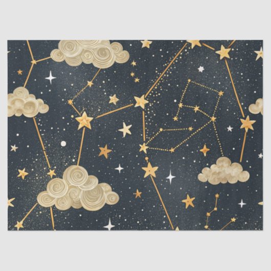 Celestial Constellation Star Pattern (2) Tissuepapier (Voorkant)
