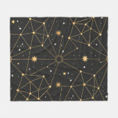 Celestial Constellation Star Pattern (3) Fleece Deken (Voorkant (Horizontaal))