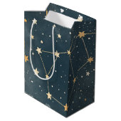 Celestial Constellation Star Pattern (4) Medium Cadeauzakje (Achterkant Gekanteld)
