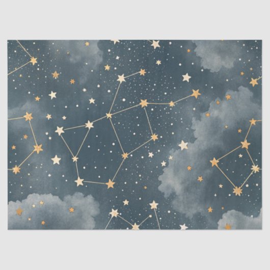 Celestial Constellation Star Pattern (4) Tissuepapier (Voorkant)
