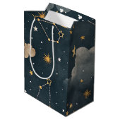 Celestial Constellation Star Pattern (5) Medium Cadeauzakje (Achterkant Gekanteld)