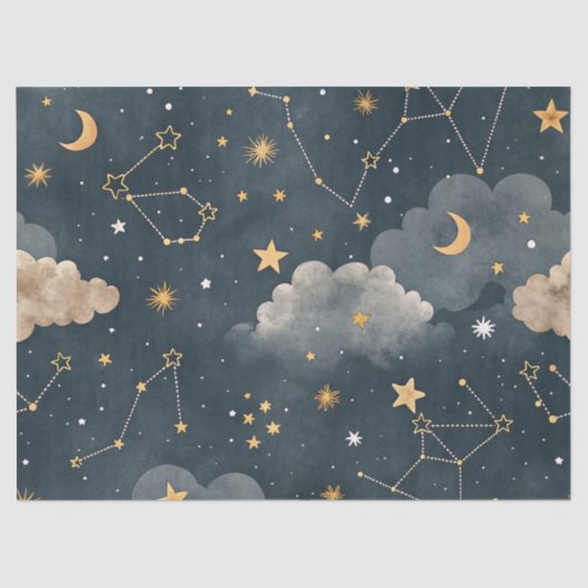 Celestial Constellation Star Pattern (5) Tissuepapier (Voorkant)