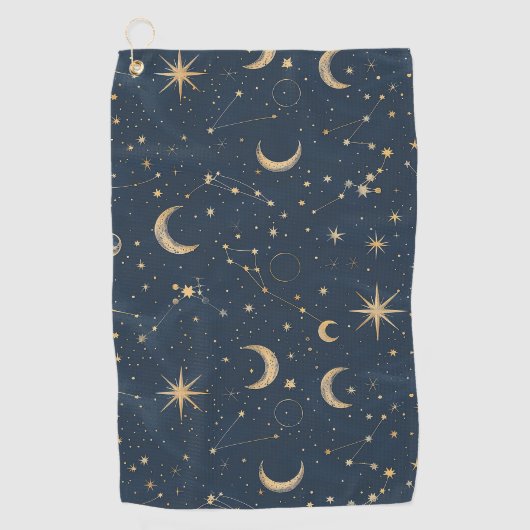 Celestial Constellation - Sterrennacht (1) Golfhanddoek (Voorkant)