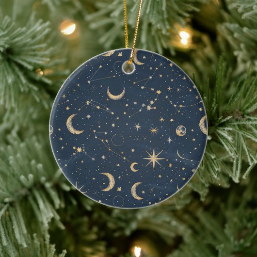 Celestial Constellation - Sterrennacht (1) Keramisch Ornament (Boom)