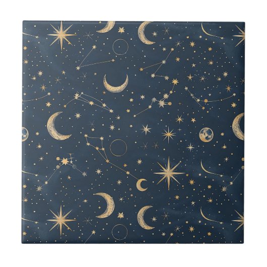 Celestial Constellation - Sterrennacht (1) Tegeltje (Voorkant)