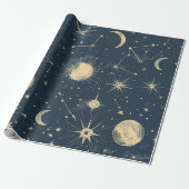 Celestial Constellation - Sterrennacht (3) Cadeaupapier (Uitgerold)