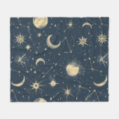 Celestial Constellation - Sterrennacht (3) Fleece Deken (Voorkant (Horizontaal))