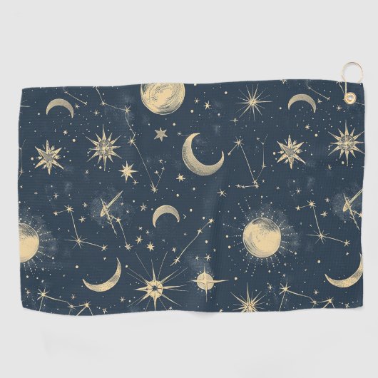 Celestial Constellation - Sterrennacht (3) Golfhanddoek (Horizontaal)