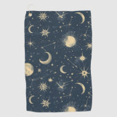Celestial Constellation - Sterrennacht (3) Golfhanddoek (Voorkant)