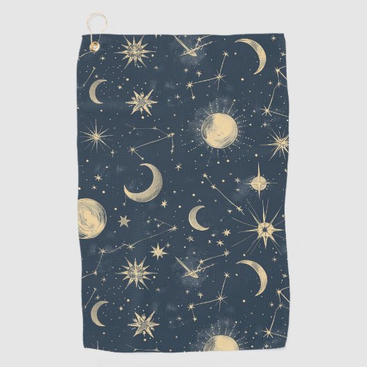 Celestial Constellation - Sterrennacht (3) Golfhanddoek (Voorkant)