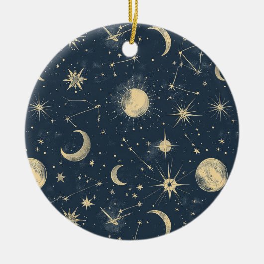 Celestial Constellation - Sterrennacht (3) Keramisch Ornament (Voorkant)