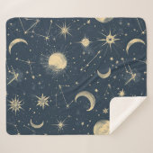 Celestial Constellation - Sterrennacht (3) Sherpa Deken (Voorkant (horizontaal))