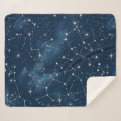 Celestial Constellation - Sterrennacht (4) Sherpa Deken (Voorkant (horizontaal))