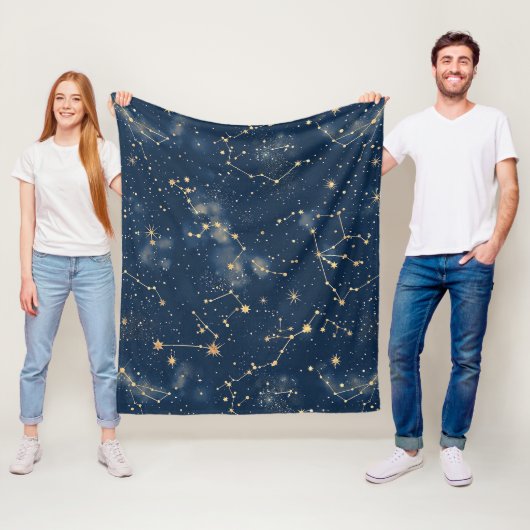 Celestial Constellation - Sterrennacht (5) Fleece Deken (In situ)