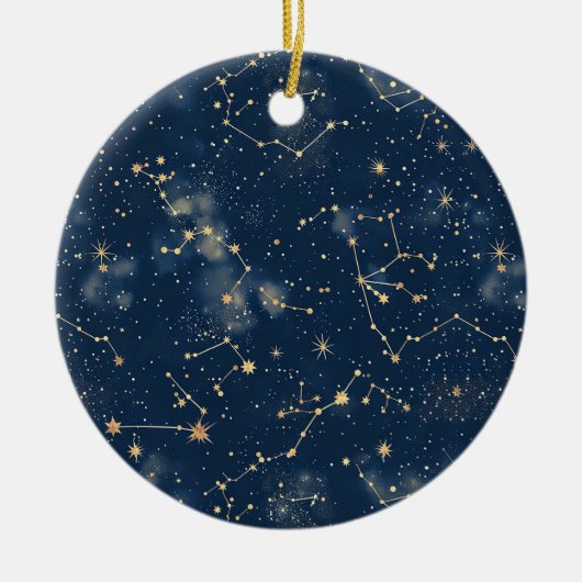 Celestial Constellation - Sterrennacht (5) Keramisch Ornament (Voorkant)