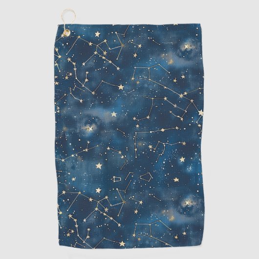 Celestial Constellation - Sterrennacht (6) Golfhanddoek (Voorkant)