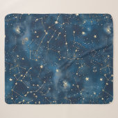 Celestial Constellation - Sterrennacht (6) Sherpa Deken (Voorkant (horizontaal))