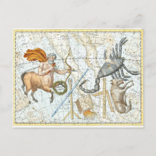 Celestial Constellations Map Briefkaart