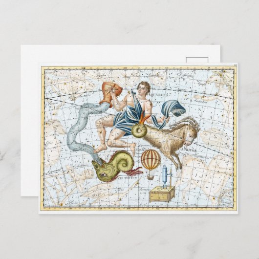  Celestial Constellations Map Briefkaart (Voorkant / Achterkant)