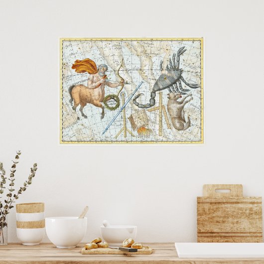  Celestial Constellations Map Poster (Keuken)