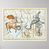 Celestial Constellations Map Poster (Voorkant)