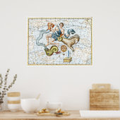  Celestial Constellations Map Poster (Keuken)