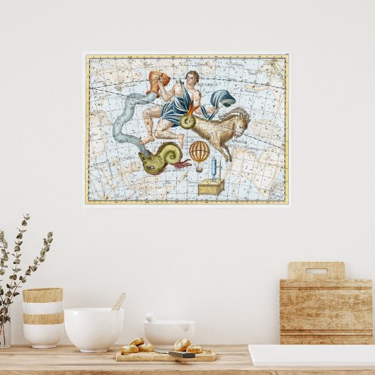  Celestial Constellations Map Poster (Keuken)